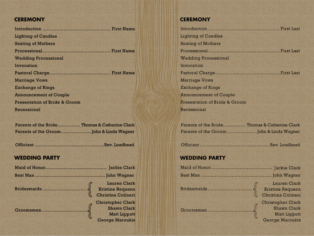 Wagner Wedding Collateral